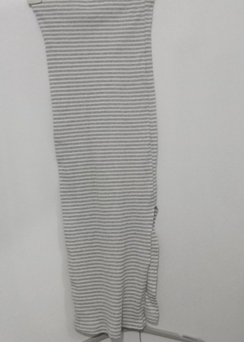 Gri Midi Hamile Eteği Yırtmaçlı - Görsel 2