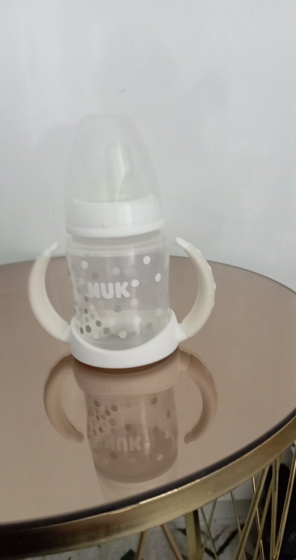 Beyaz Kulplu Bebek Biberonu - Görsel 3