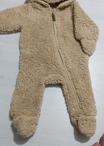 Kürk Detaylı Kahverengi Bebek Tulumu - Görsel 2
