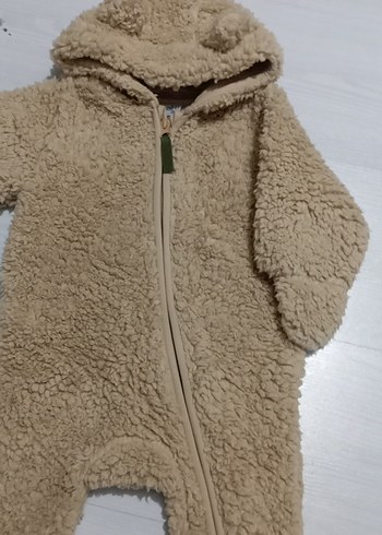 Kürk Detaylı Kahverengi Bebek Tulumu - Görsel 3