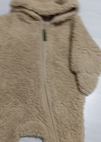 Kürk Detaylı Kahverengi Bebek Tulumu - Görsel 4