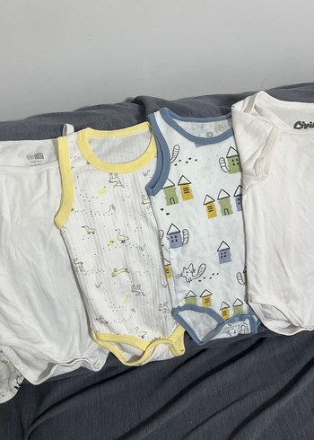 Bebek Erkek Kolsuz Beyaz Pamuklu Body - Görsel 3