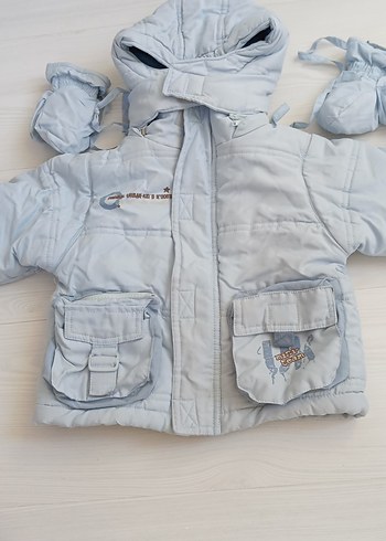 Gri Nakışlı Bebek Erkek Montu - Görsel 2