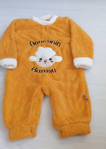 Sarı Bebek Erkek Peluş Tulum - Görsel 2