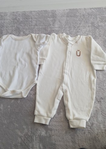 Beyaz Bebek Hastane Çıkışı Pamuklu Takım - Görsel 2