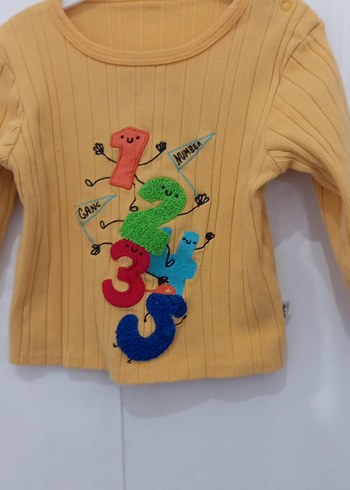 Renkli Baskılı Sarı Erkek Çocuk Triko Kazak - Görsel 3