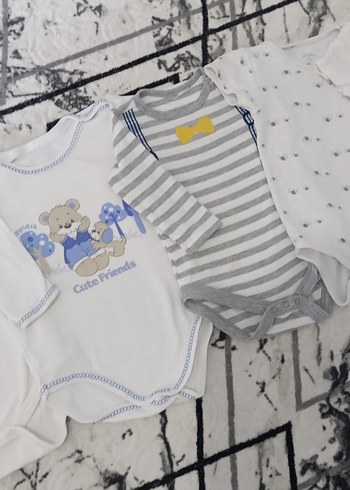 Uzun Kollu Pamuk Bebek Body Seti - Görsel 4