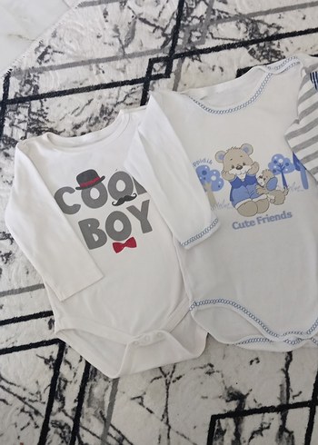 Uzun Kollu Pamuk Bebek Body Seti - Görsel 2