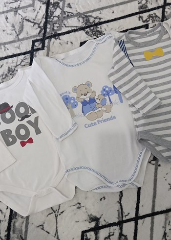 Uzun Kollu Pamuk Bebek Body Seti - Görsel 3