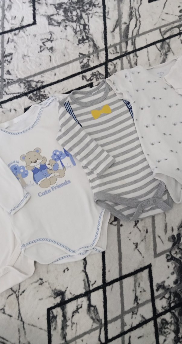 Uzun Kollu Pamuk Bebek Body Seti - Görsel 4