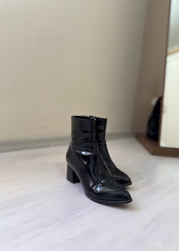 Diğer Siyah Rugan İTopuklu Kadın Bot