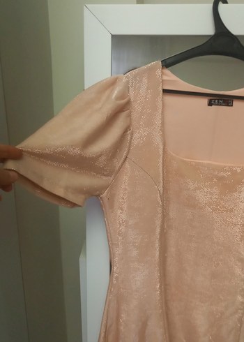 Beden Renk Parlak pudra tonlarında elbise şik