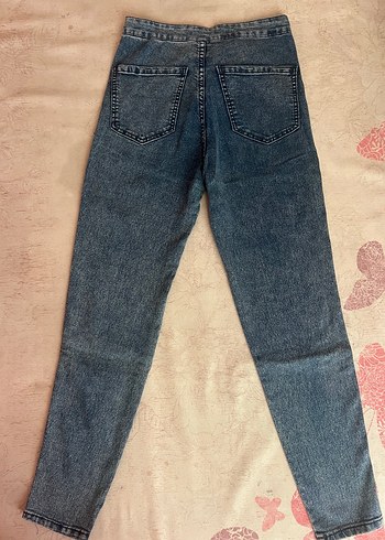 Pull and Bear Mavi Dar Kesim Kadın Jean kot pantolon