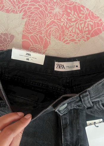 Zara Zara kadın füme straight leg jean pantolon