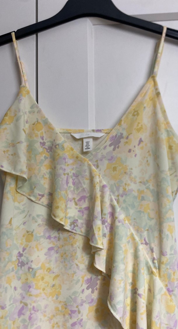 Sarı Drapeli Uzun Bohem Elbise H&M - Görsel 2