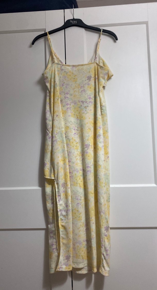 Sarı Drapeli Uzun Bohem Elbise H&M - Görsel 4