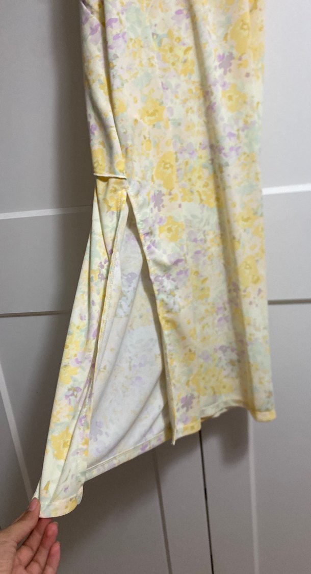 Sarı Drapeli Uzun Bohem Elbise H&M - Görsel 3