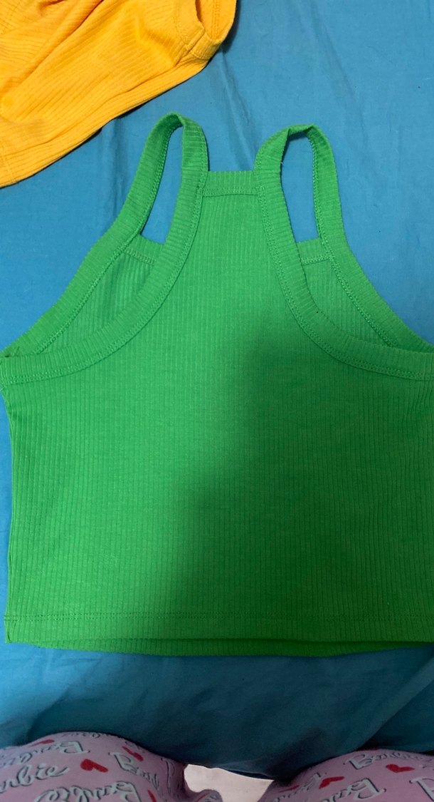 Yeşil kadın crop top - Görsel 2