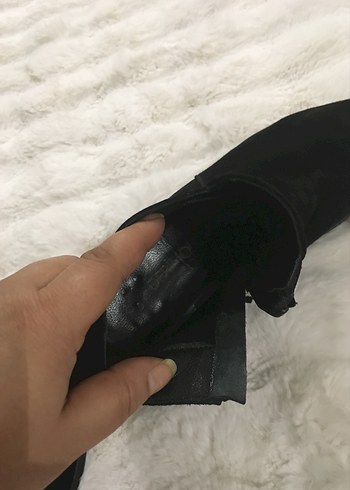 Siyah Süet Kadın Topuklu Bot - Görsel 7