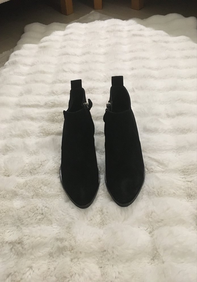 Siyah Süet Kadın Topuklu Bot - Görsel 2