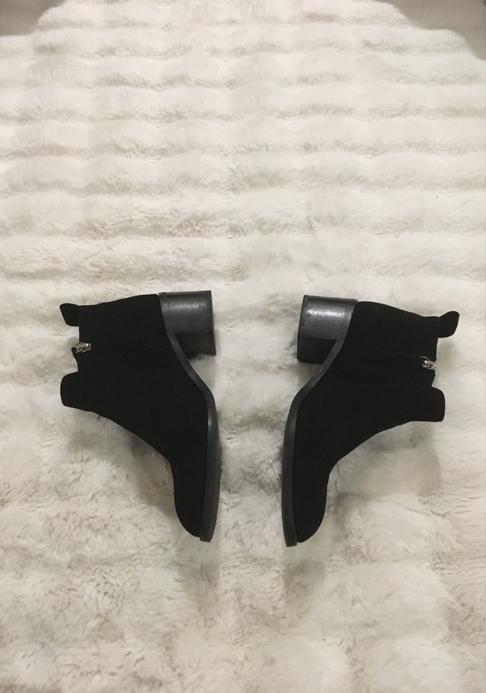 Siyah Süet Kadın Topuklu Bot - Görsel 3