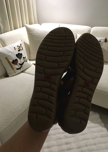 Kadın Kahve reng Deri Sandalet - Görsel 3