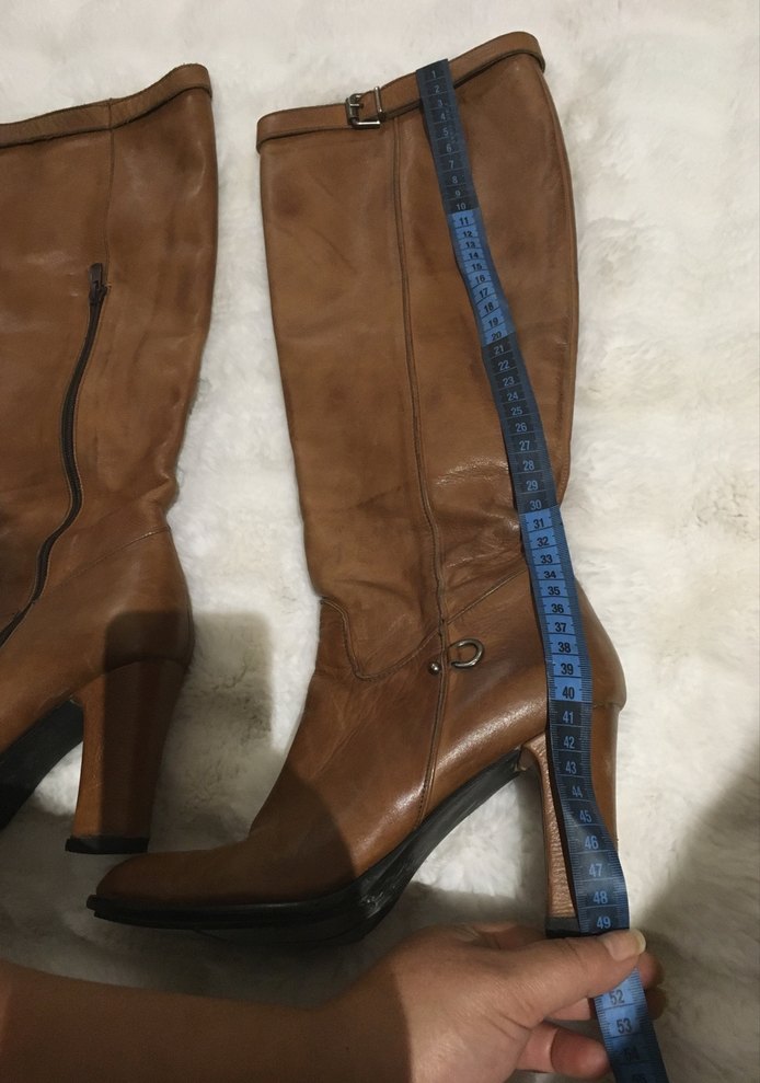 Hotiç Deri Kadın Dizüstü Çizme Tokalı Topuklu - Görsel 4