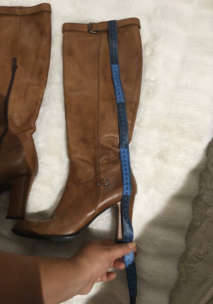 Hotiç Deri Kadın Dizüstü Çizme Tokalı Topuklu - Görsel 5