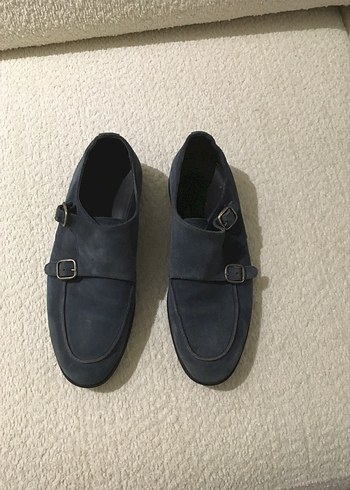 Erkek Lacivert Süet Klasik Tokalı Ayakkabı - Görsel 3