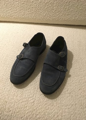 Erkek Lacivert Süet Klasik Tokalı Ayakkabı - Görsel 2