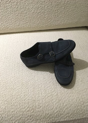 Erkek Lacivert Süet Klasik Tokalı Ayakkabı - Görsel 4