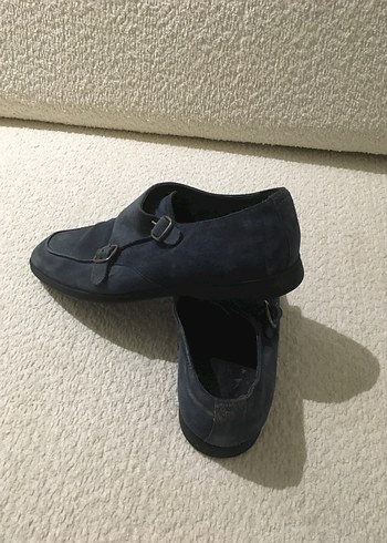 Erkek Lacivert Süet Klasik Tokalı Ayakkabı - Görsel 6