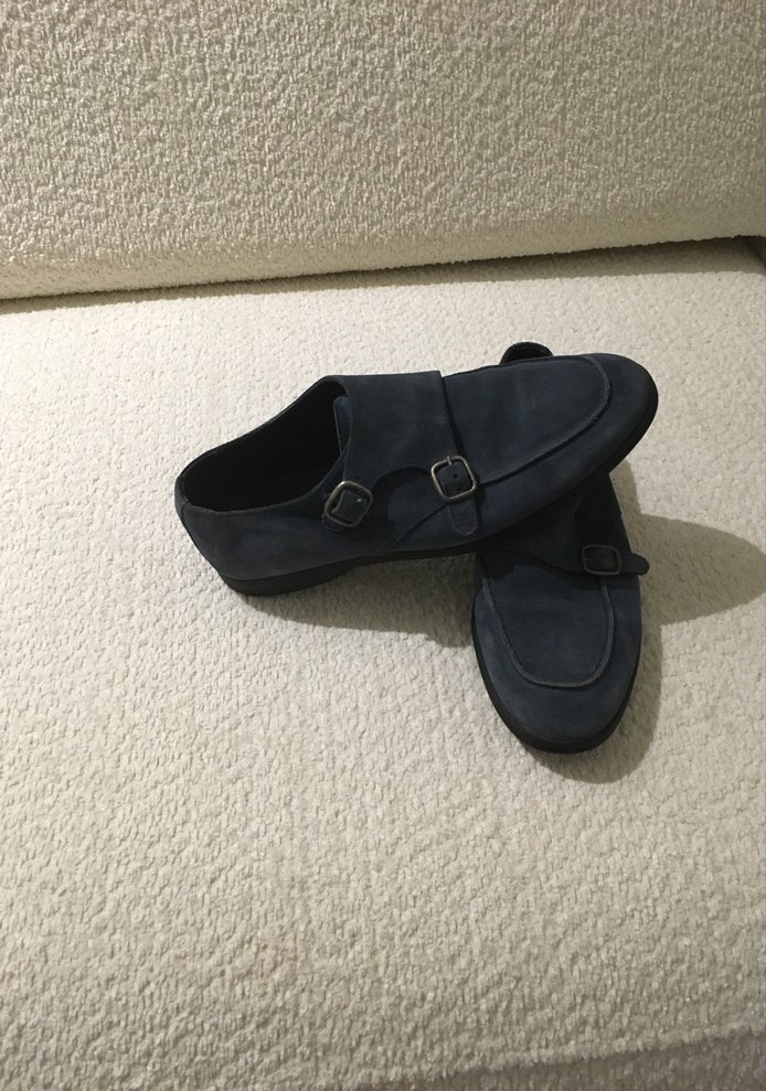 Erkek Lacivert Süet Klasik Tokalı Ayakkabı - Görsel 4