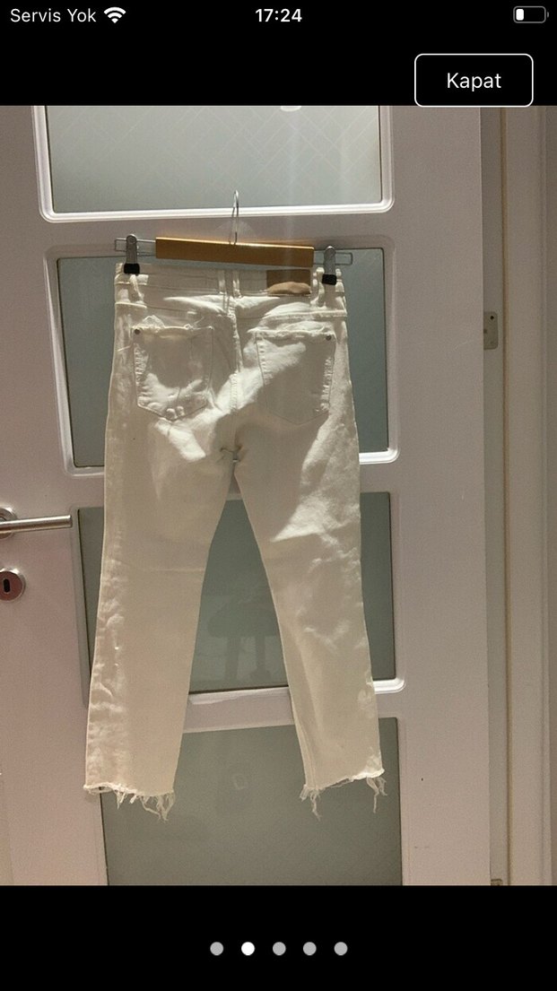 Çok güzel kadın beyaz Zara kot pantolon - Görsel 2