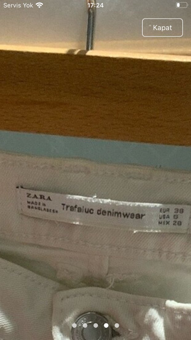 Çok güzel kadın beyaz Zara kot pantolon - Görsel 3