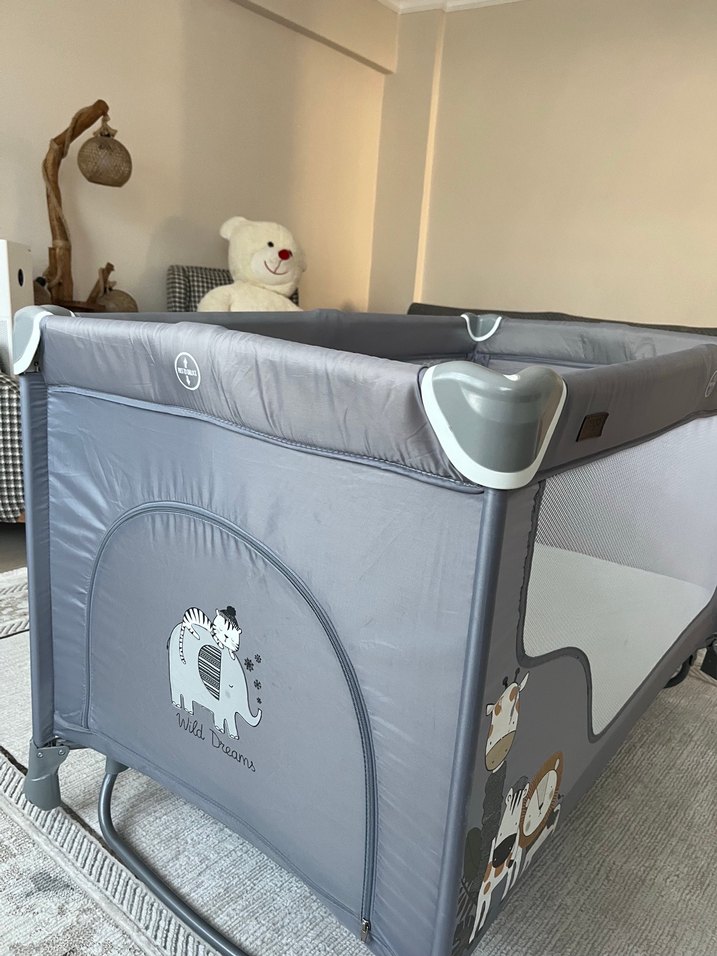 Gri Oyun Parkı Yatak hiç kullanılmadı yepyeni - Görsel 3