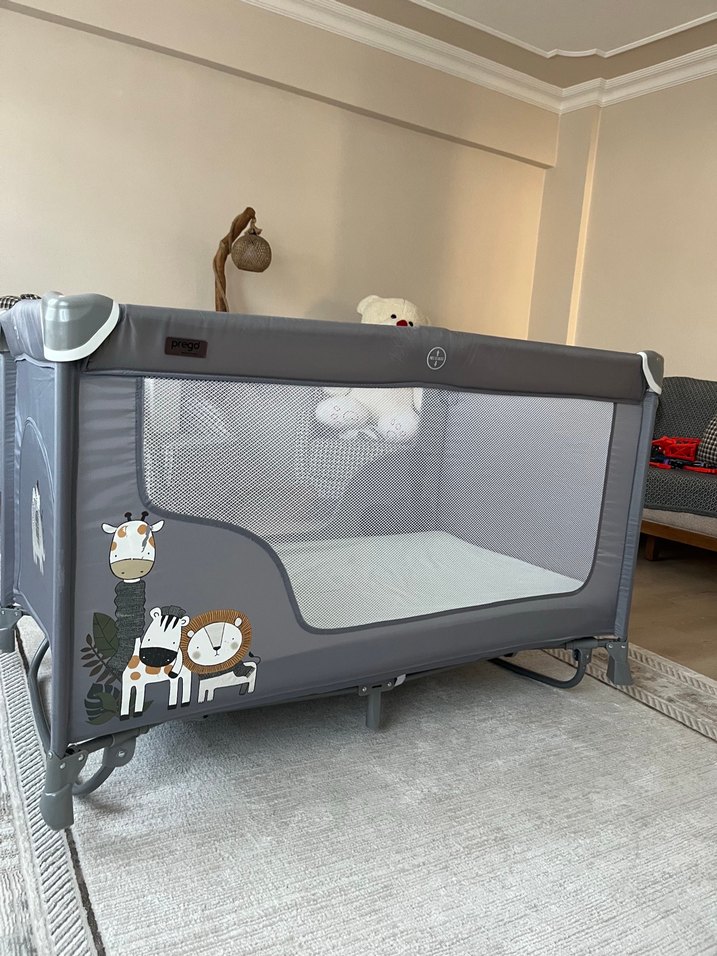 Gri Oyun Parkı Yatak hiç kullanılmadı yepyeni - Görsel 4