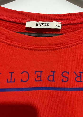 Kırmızı Uzun Kollu Salaş Sweatshirt - Görsel 2