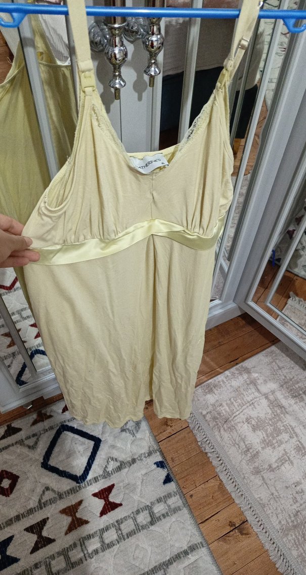 Catherines sarıMidi Hamile ve Emzirme Gecelik - Görsel 2