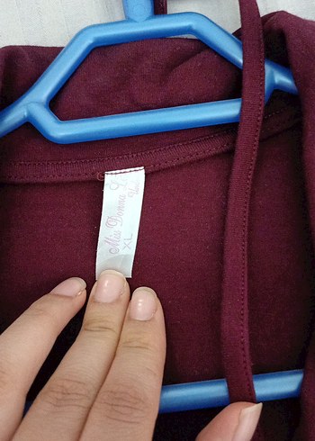 Bordo V Yaka Kısa Kollu Hamile Elbisesi - Görsel 2