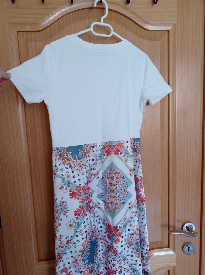 Saten Etekli Elbise - Görsel 4