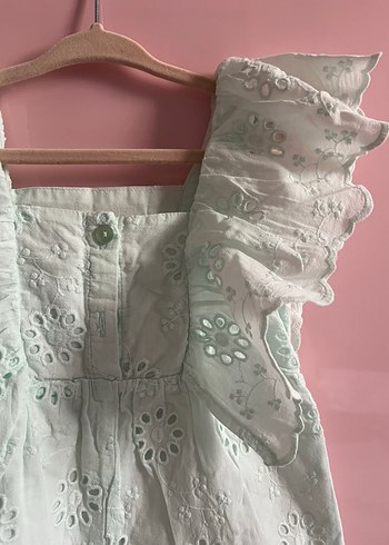 24-36 Ay Beden Zara Kız Çocuk Nakışlı Keten tulum