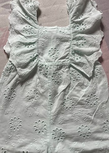 Zara Zara Kız Çocuk Nakışlı Keten tulum