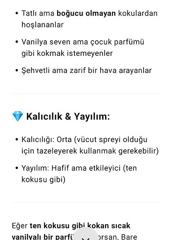 Beden Renk Victoria's Secret bare Vanilla Kadın Parfümü