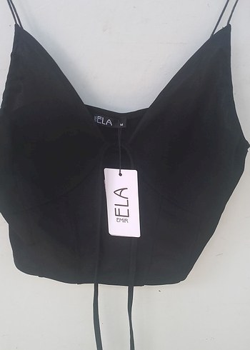 m Beden siyah Renk Siyah Mini askılı sexy crop