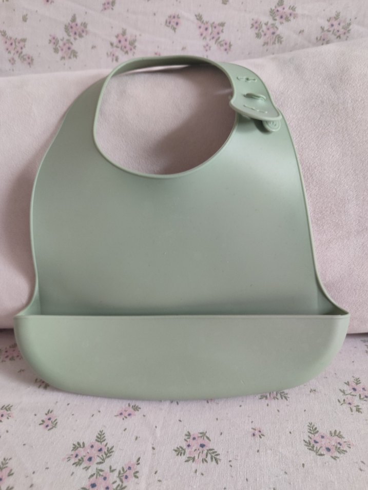 silikon  pastel Yeşil Bebek Önlüğü - Görsel 4