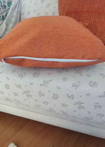 2 adet Modern Düz Turuncu Kırlent kılıfı. - Görsel 5