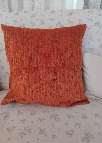 2 adet Modern Düz Turuncu Kırlent kılıfı. - Görsel 4