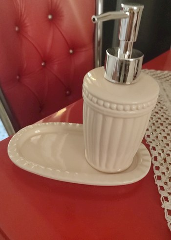 Seramik Sıvı Sabunluk Pompalı - Görsel 3
