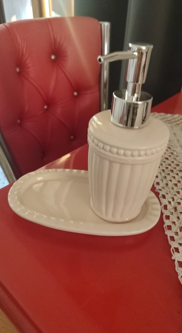 Seramik Sıvı Sabunluk Pompalı - Görsel 3